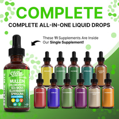 Clean Nutra Mullein Drops bottle pour for easy daily dosing.