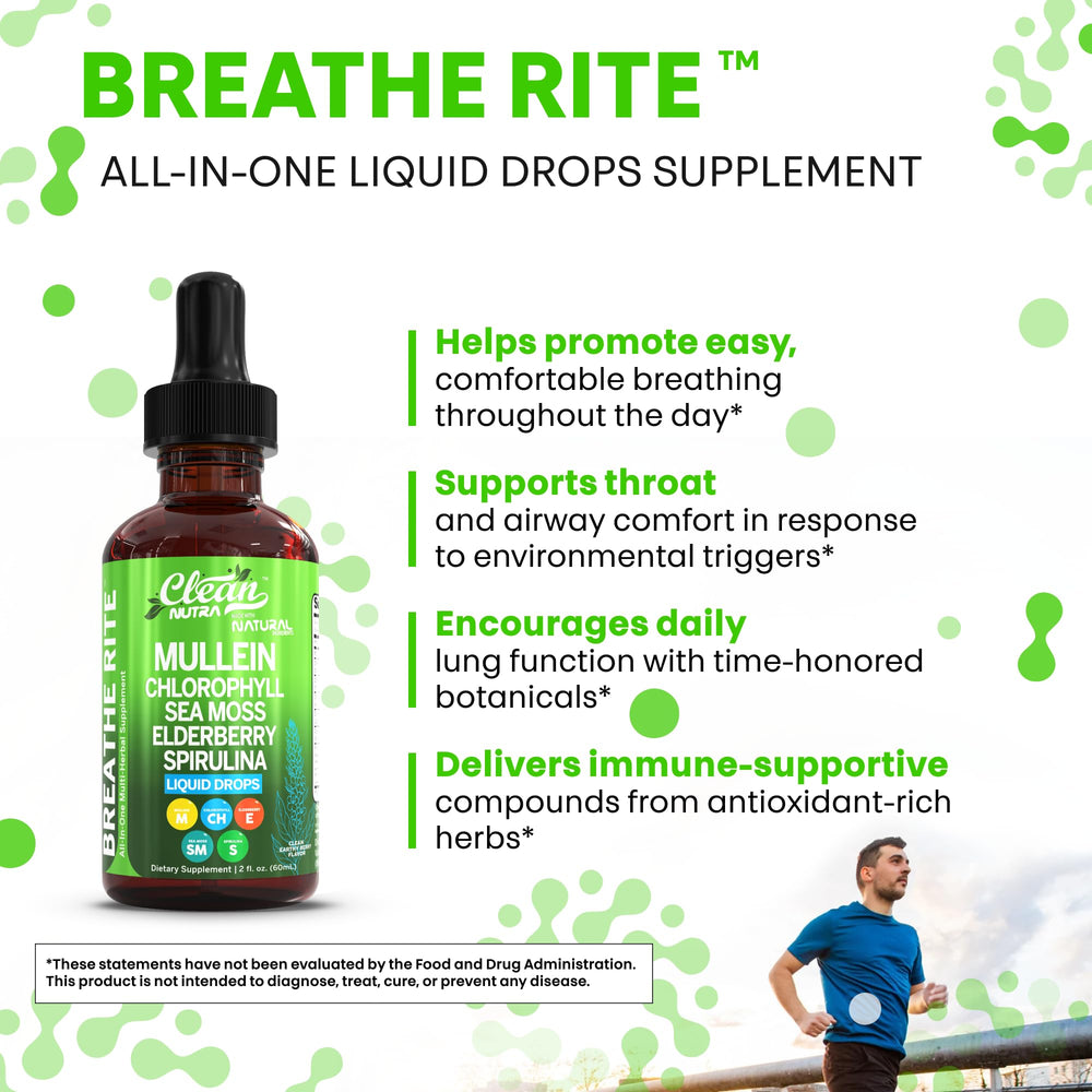 Clean Nutra Mullein Drops licorice root component aids throat comfort.