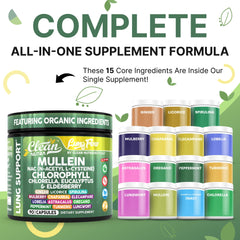 Clean Nutra mullein leaf capsules close up highlighting vegan delivery