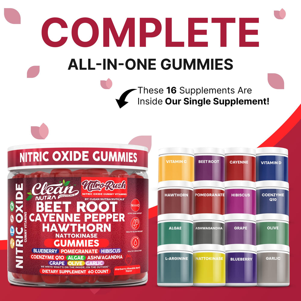 Clean Nutra Nitro Rush bottle back view showing ingredients and dosage