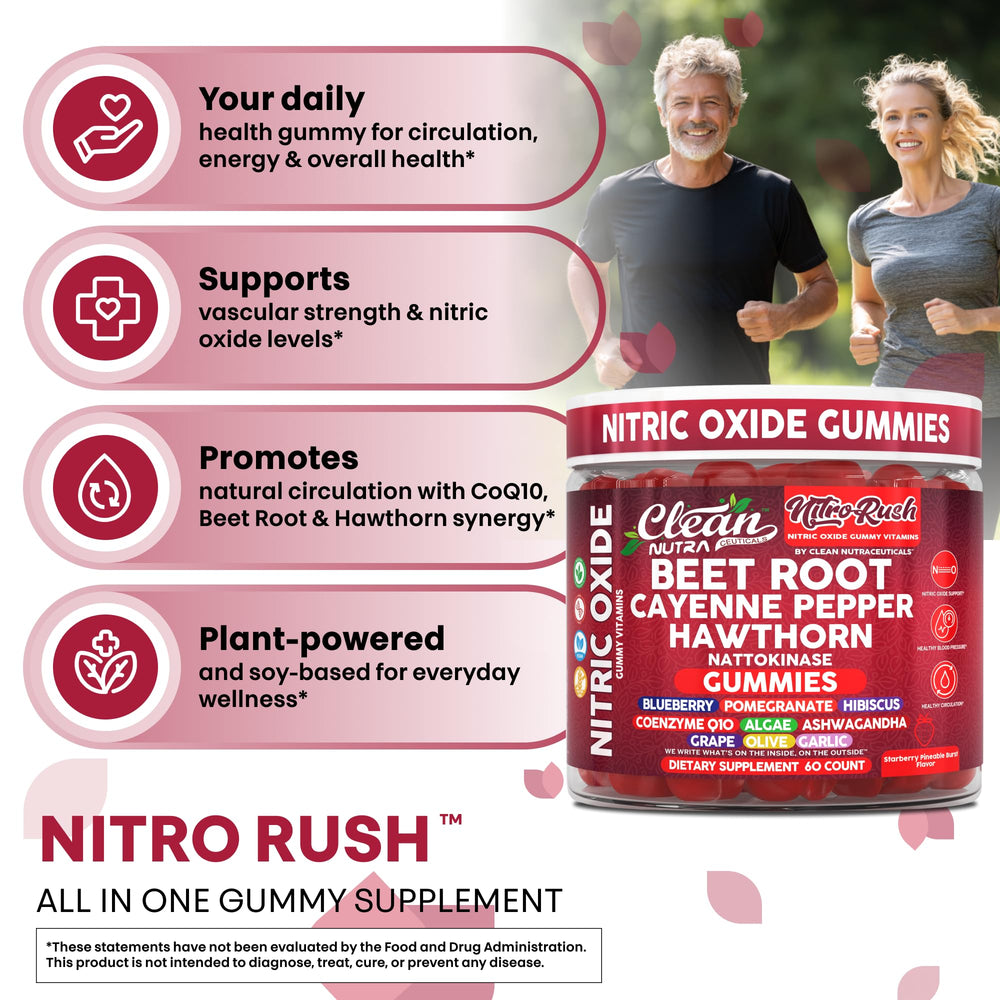 Clean Nutra Nitro Rush hawthorn berries close-up for heart-friendly botanicals