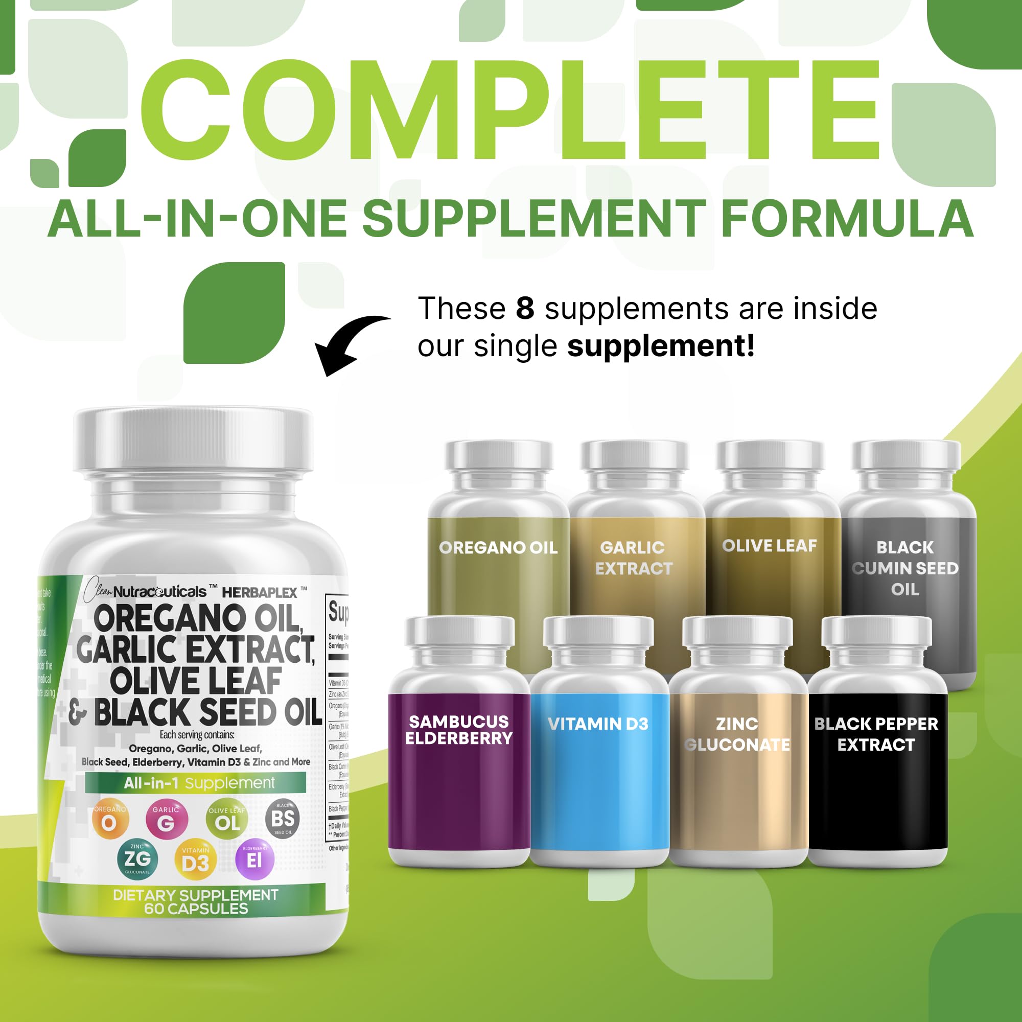 Clean Nutra odorless garlic capsules on a bottle for gentle immune support use.