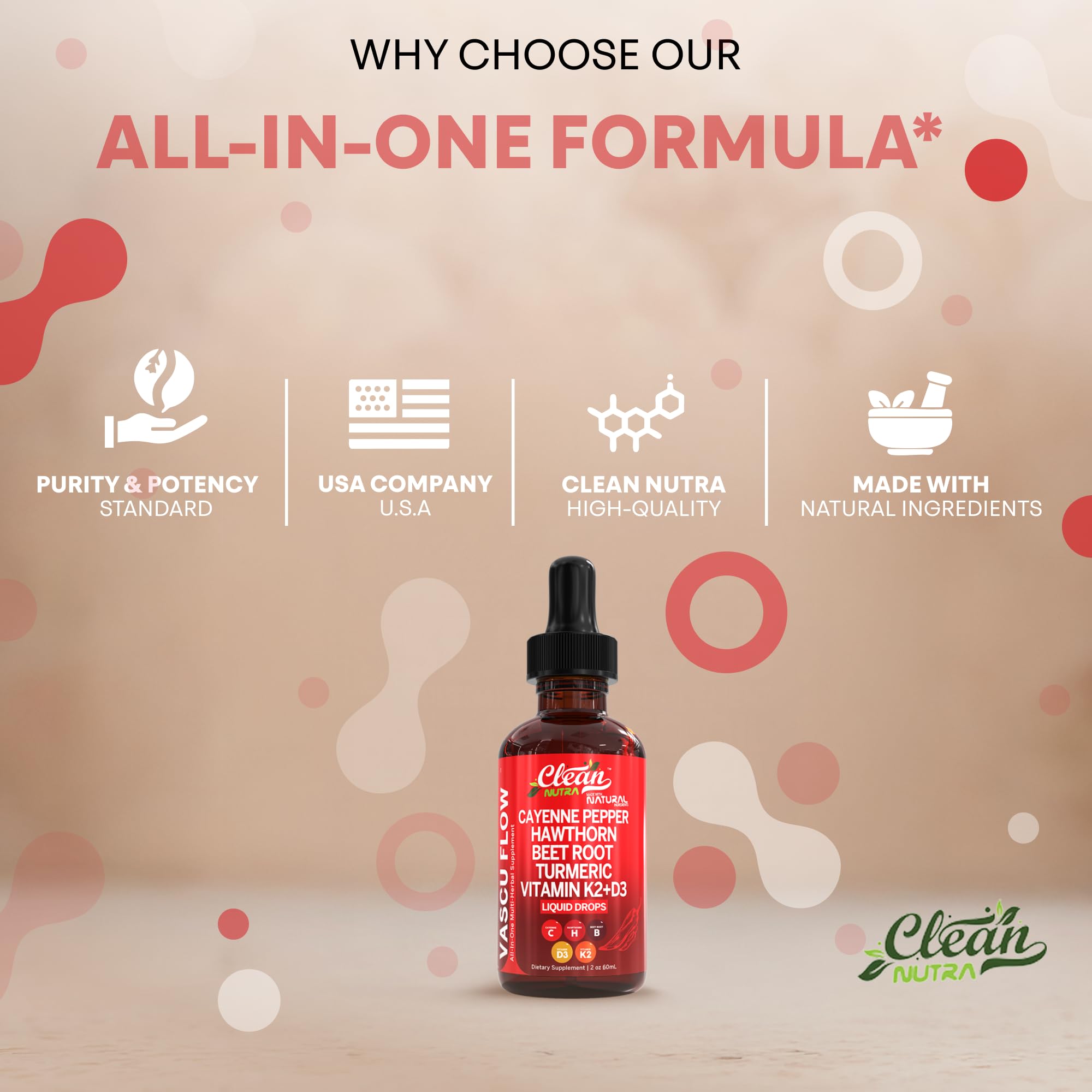 Clean Nutra Panax Ginseng Extract bottle with natural energy notes.