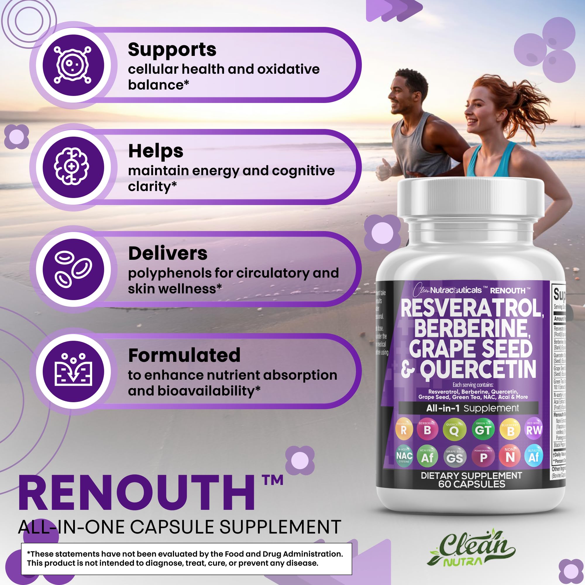 Renouth quercetin absorption-boost capsules highlight enhanced absorption potential