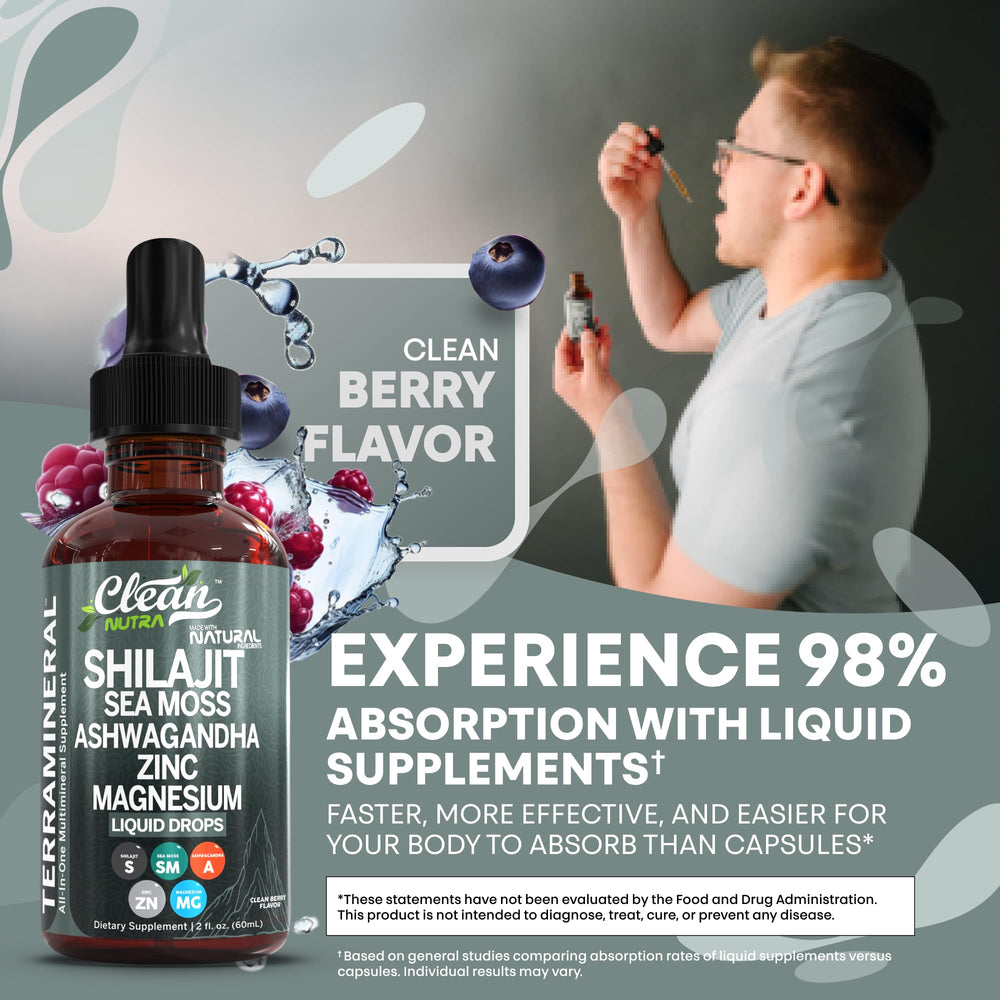 Clean Nutraceuticals Terra Mineral packaging on display for family-friendly daily vitamins.