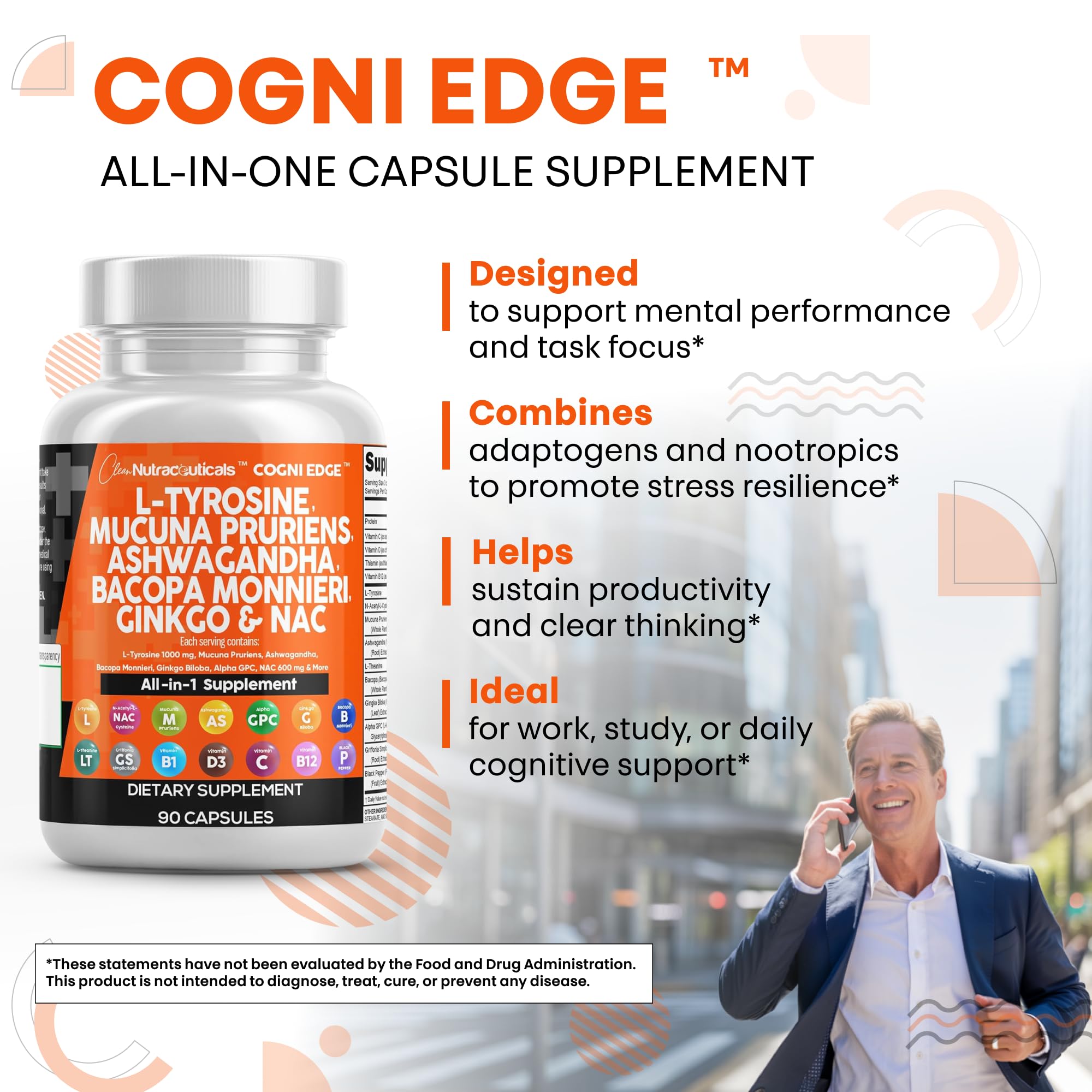 Clean Nutraceuticals 5-HTP capsule for mood balance and restful sleep.