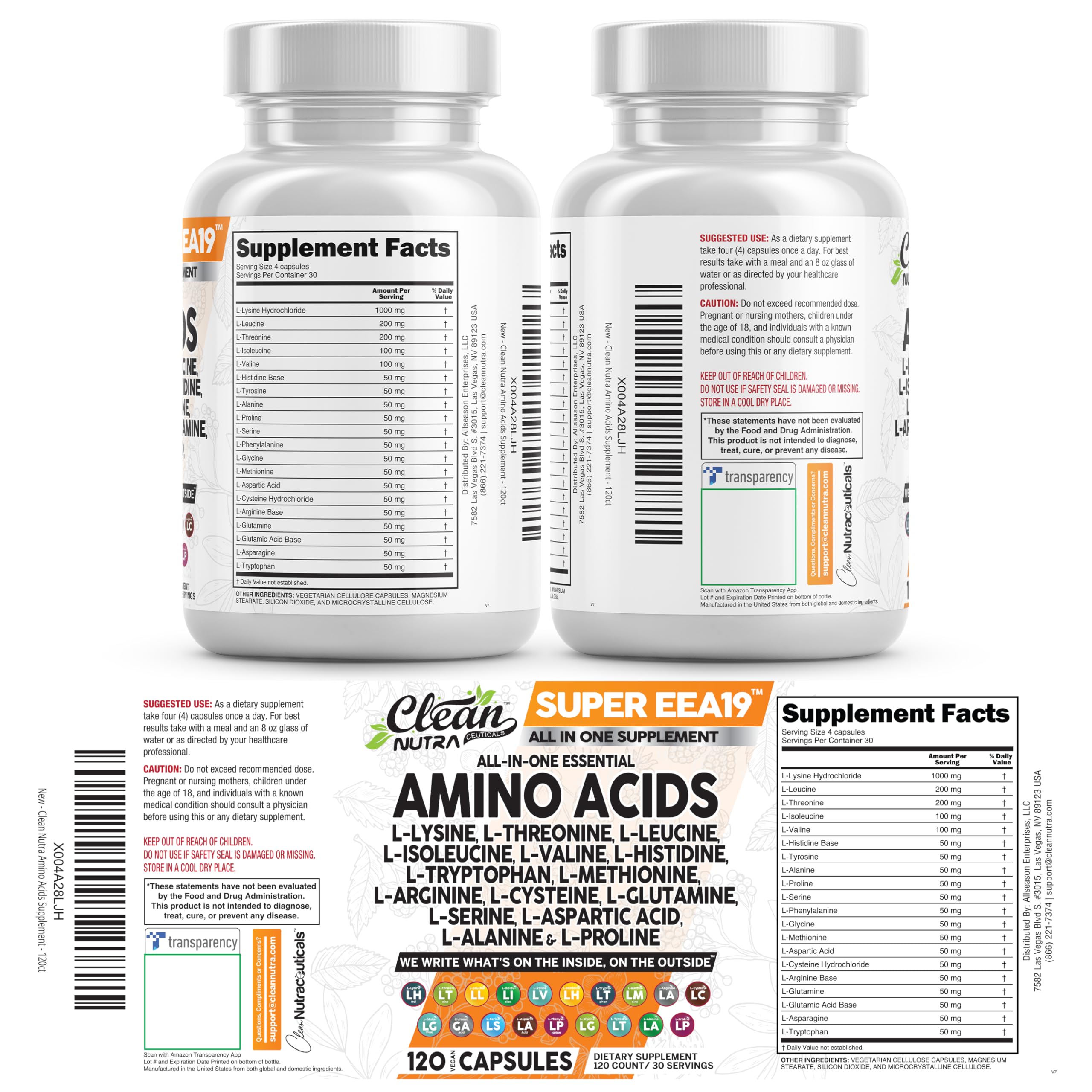 Clean Nutraceuticals amino acids glass-preparation captures daily wellness routine and fitness-friendly nutrition