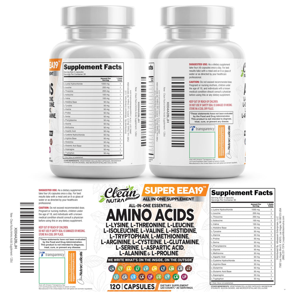 Clean Nutraceuticals amino acids glass-preparation captures daily wellness routine and fitness-friendly nutrition