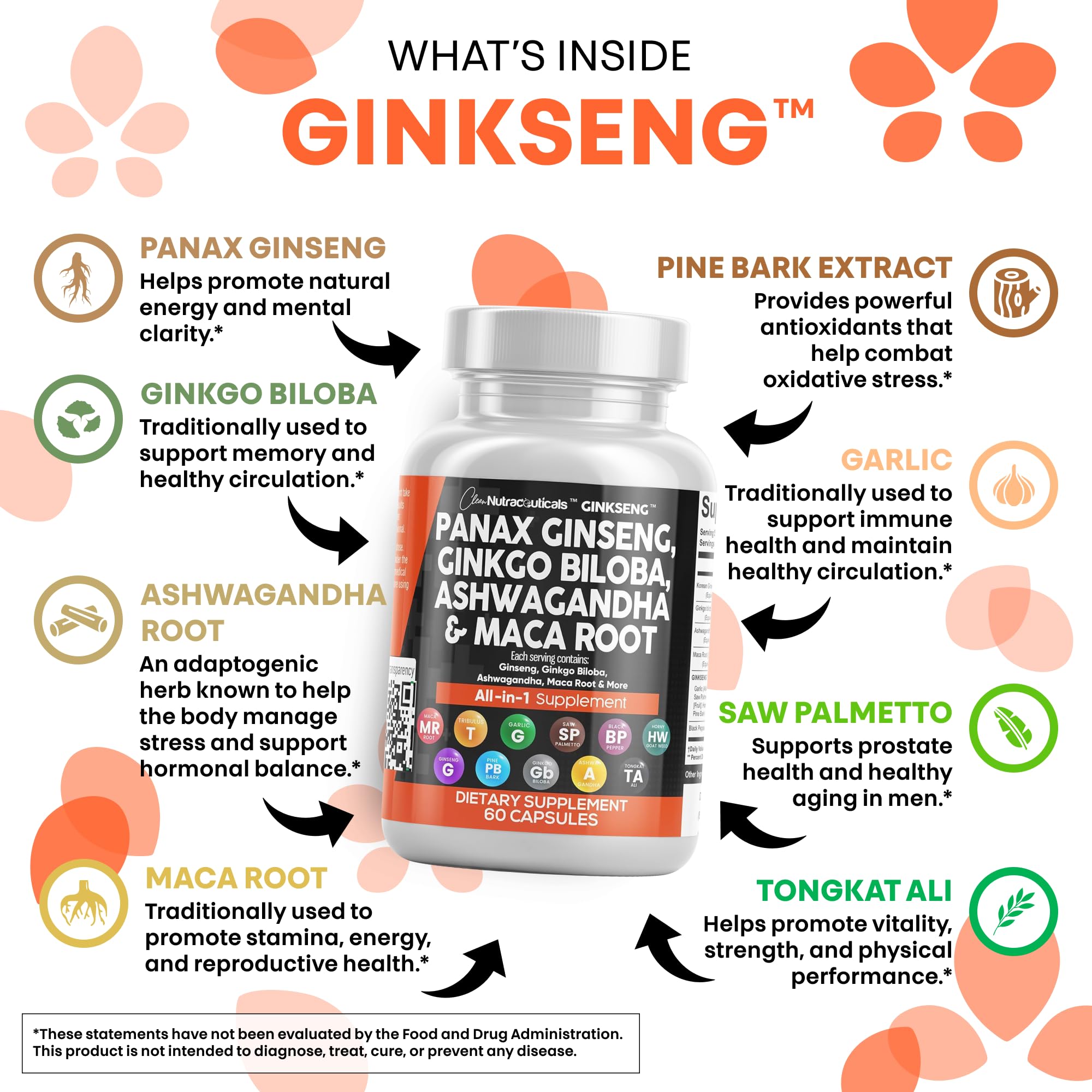 Clean Nutraceuticals Ashwagandha capsules offering mood balance and resilience to stress