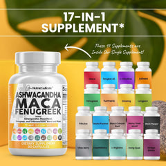 Clean Nutraceuticals Ashwagandha Maca capsules in hand for stress relief potential