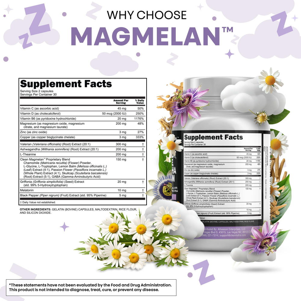 Ashwagandha pills included in Clean Nutraceuticals sleep blend.