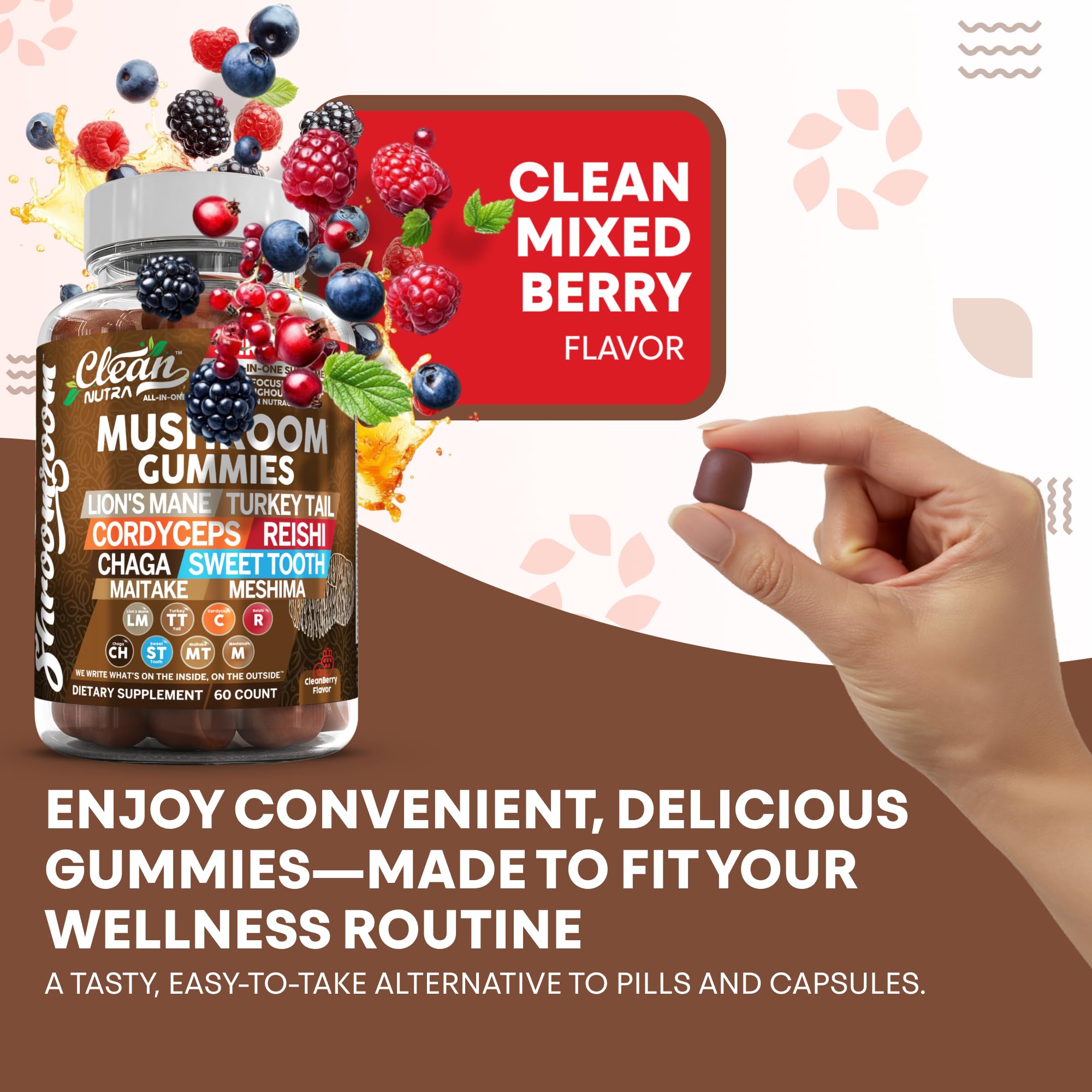 Clean Nutraceuticals bottle label zoom emphasizing transparent ingredients and plant-based nutrients