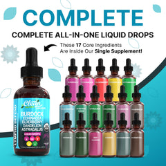 Clean Nutraceuticals burdock root drops highlight digestion-friendly support.