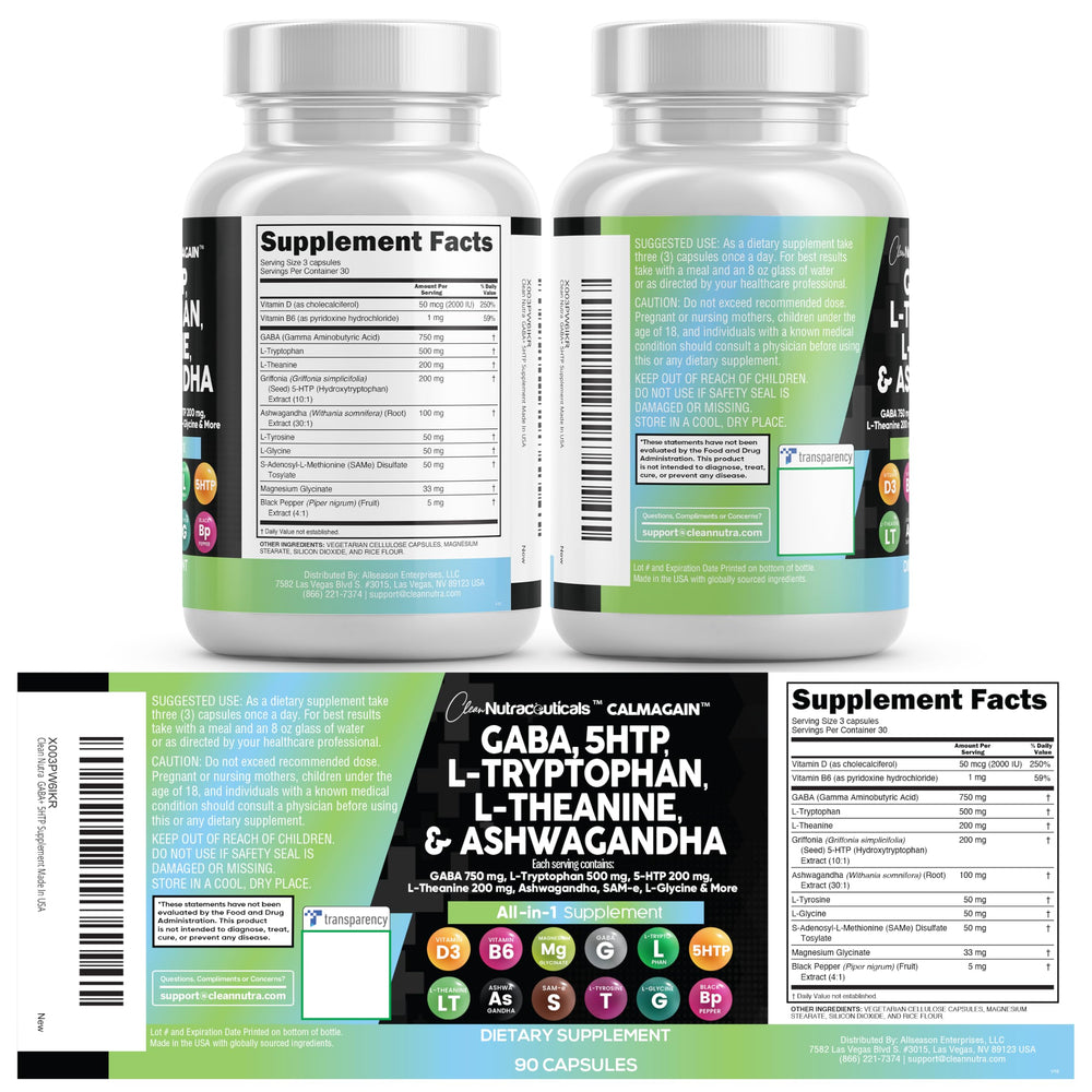 Clean Nutraceuticals CalmAgain logo and packaging reinforce brand trust.