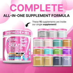 Clean Nutraceuticals Creatine for Women powder scoop ready for post-workout fueling