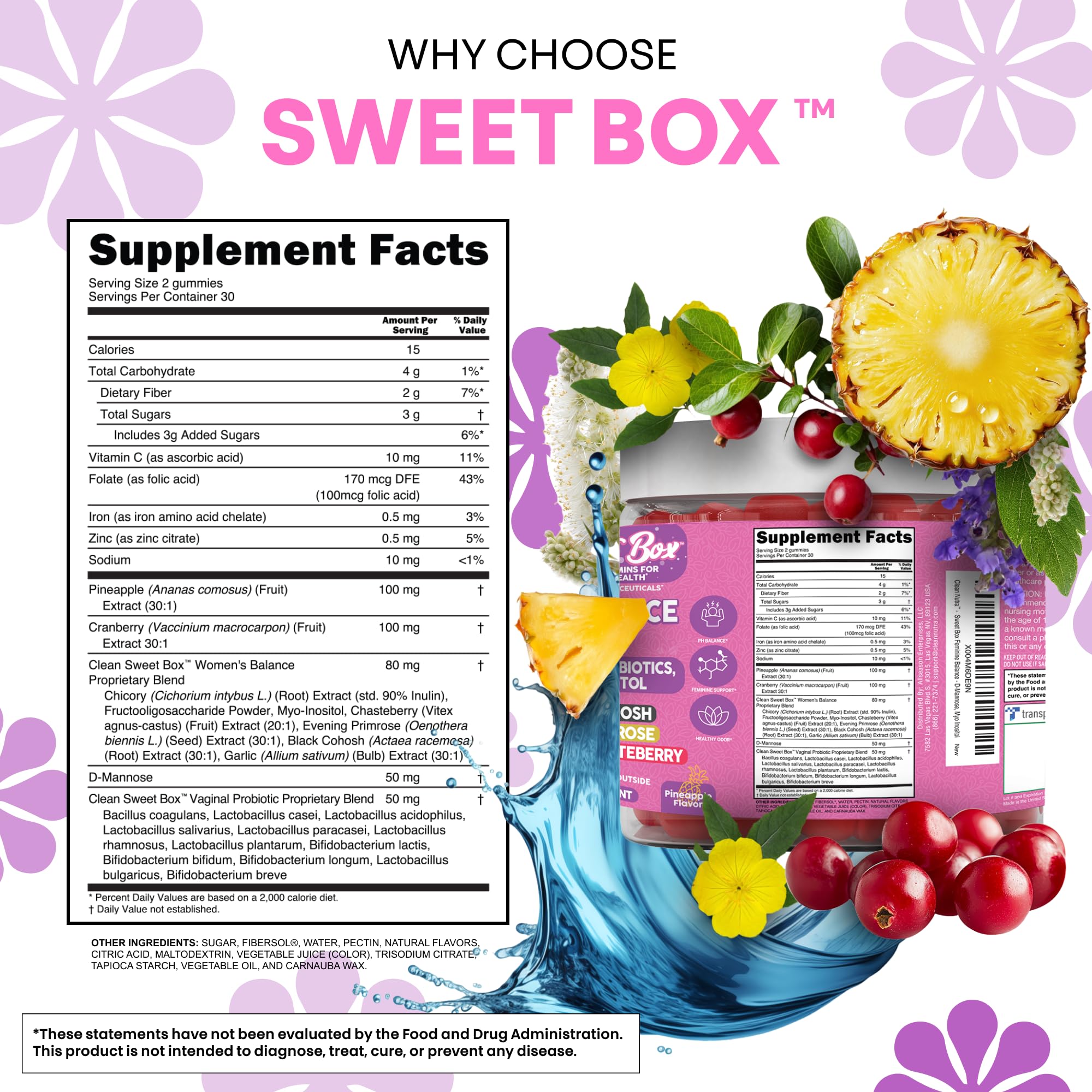 Clean Nutraceuticals d-mannose probiotic complex supporting urinary tract health