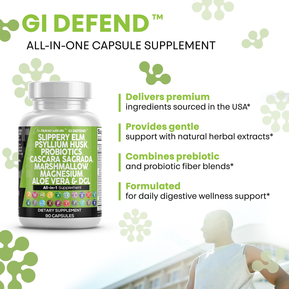 Clean Nutraceuticals Digestion Scene shows capsules with water for daily routine