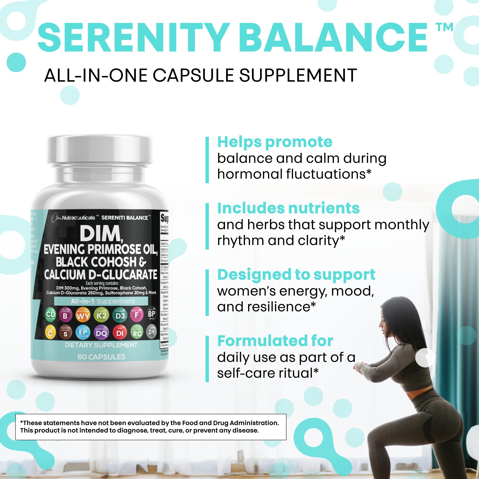 Dong Quai powder and other botanicals included in formula