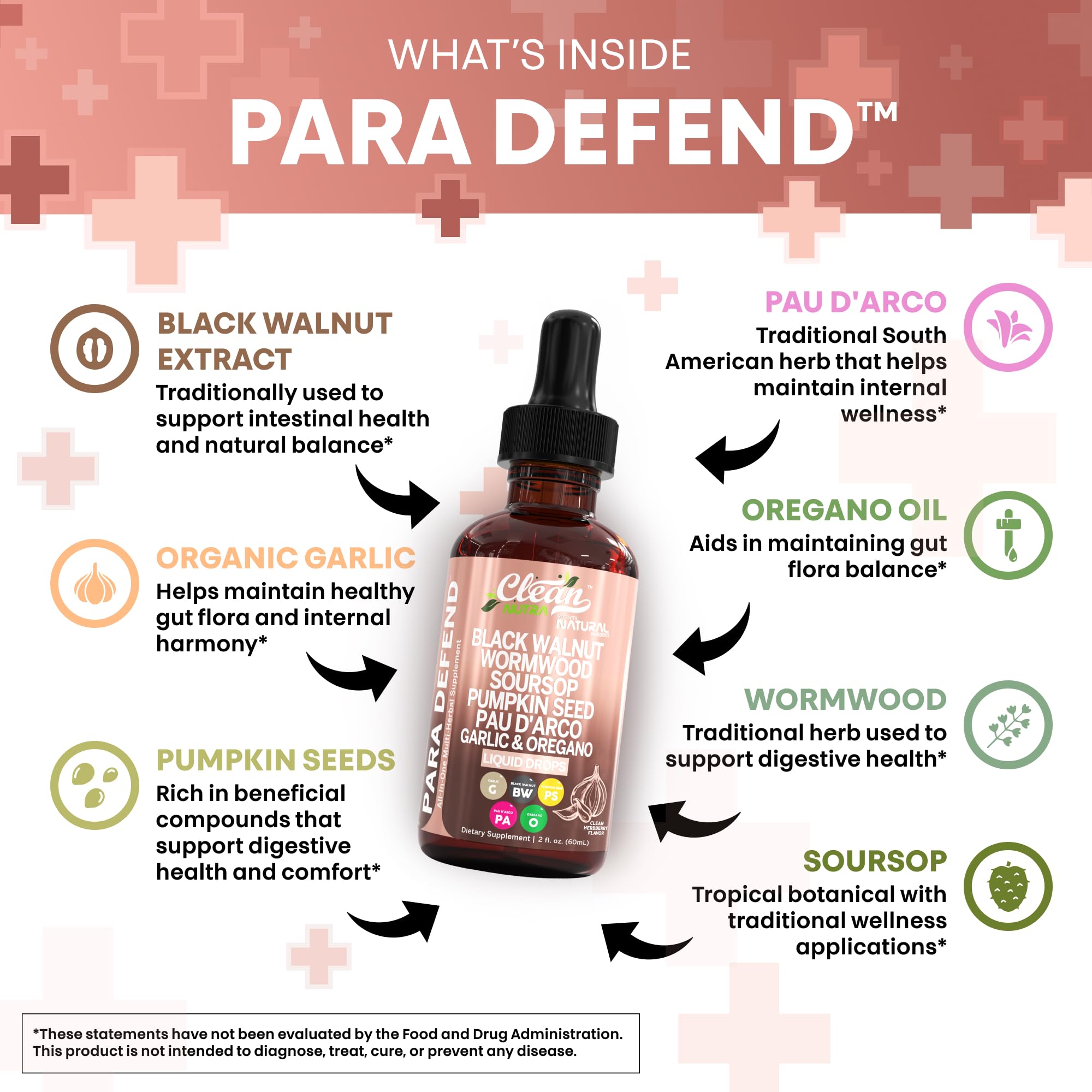 Clean Nutraceuticals Garlic Oil Drops bottle emphasizes convenient supplementation.