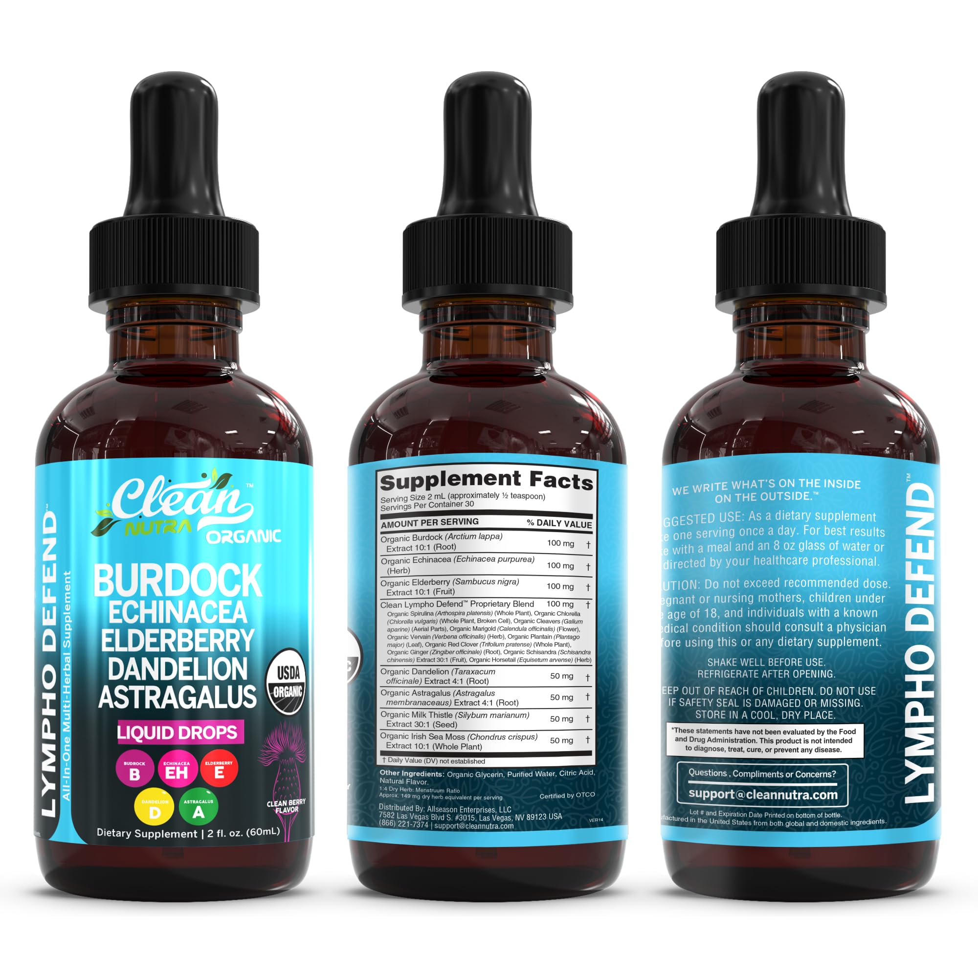 Clean Nutraceuticals ginger drops highlight digestive comfort and circulation support.