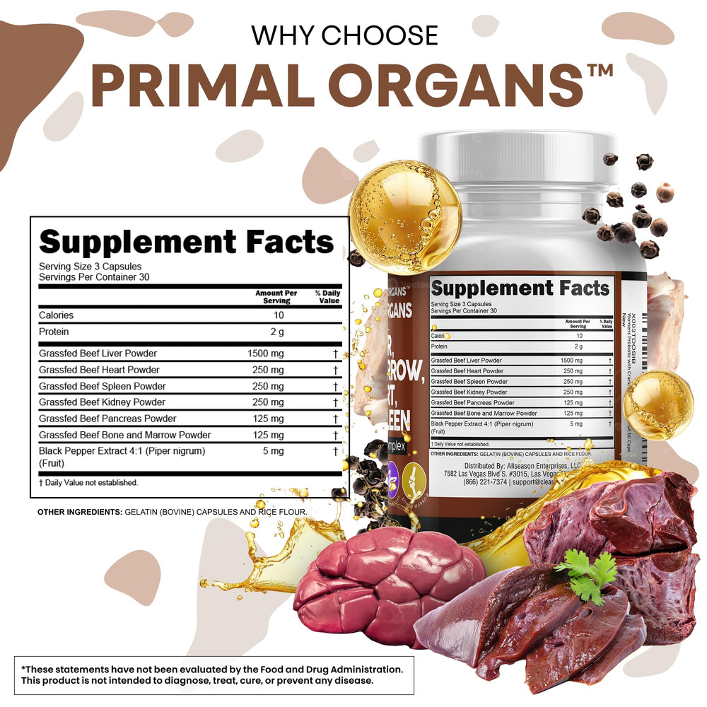 Bottle of Clean Nutraceuticals liver capsules pouring capsules for easy daily dosing