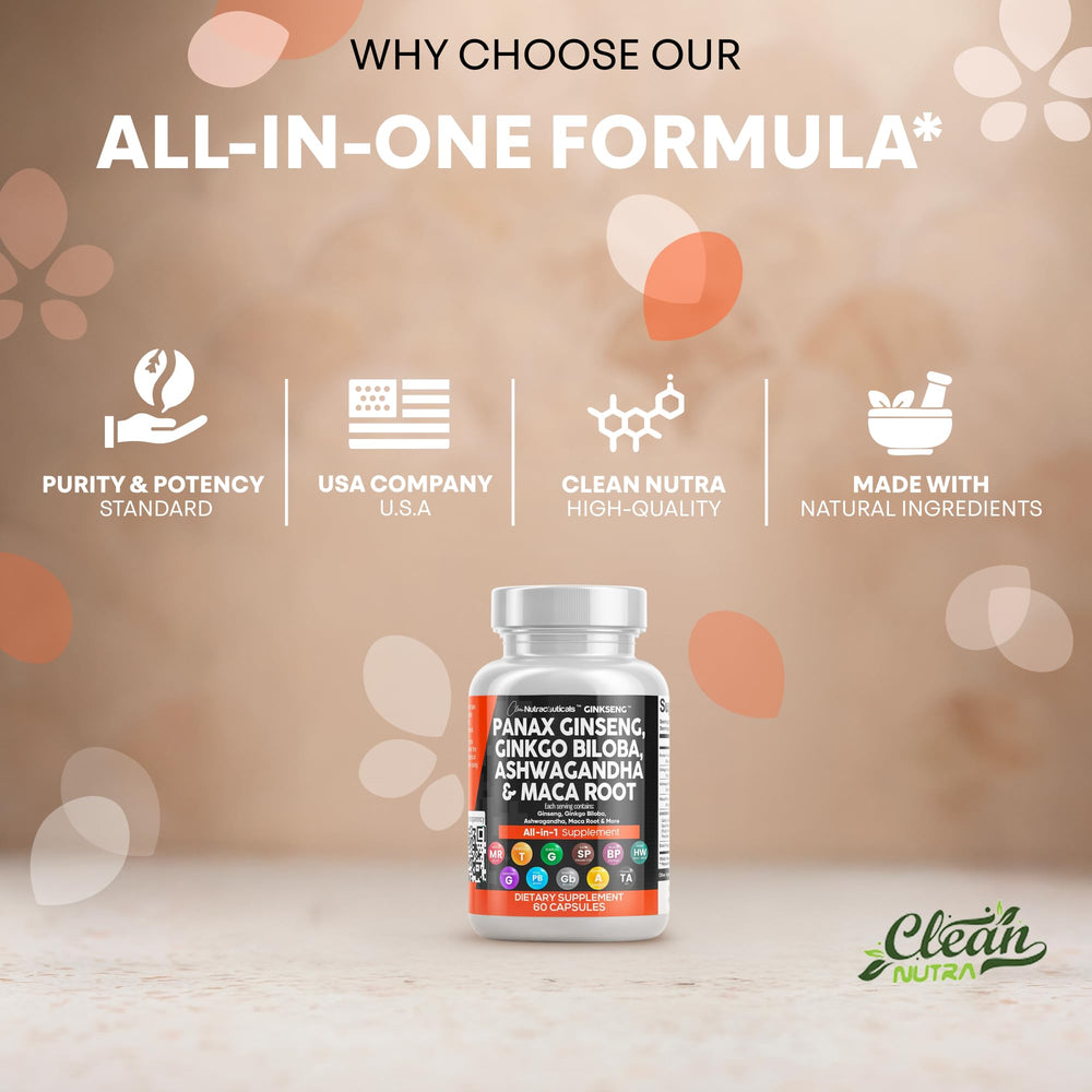 Clean Nutraceuticals Horny Goat Weed and maca blend for focus routines