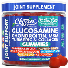 Clean Nutraceuticals Joint Glow Gummy bottle with tangy Tangerine flavor supporting daily mobility