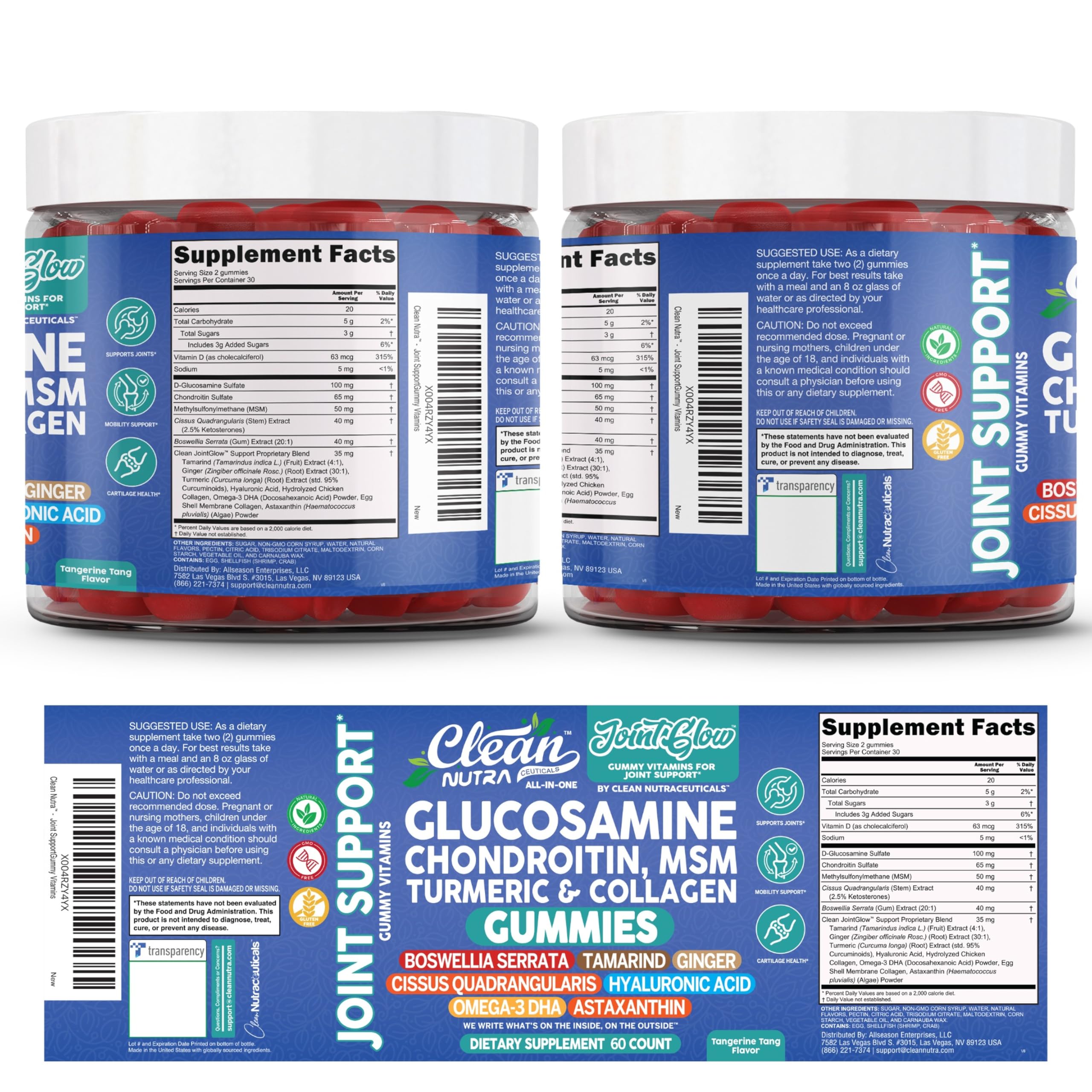 Clean Nutraceuticals Joint Glow Gummy texture close-up