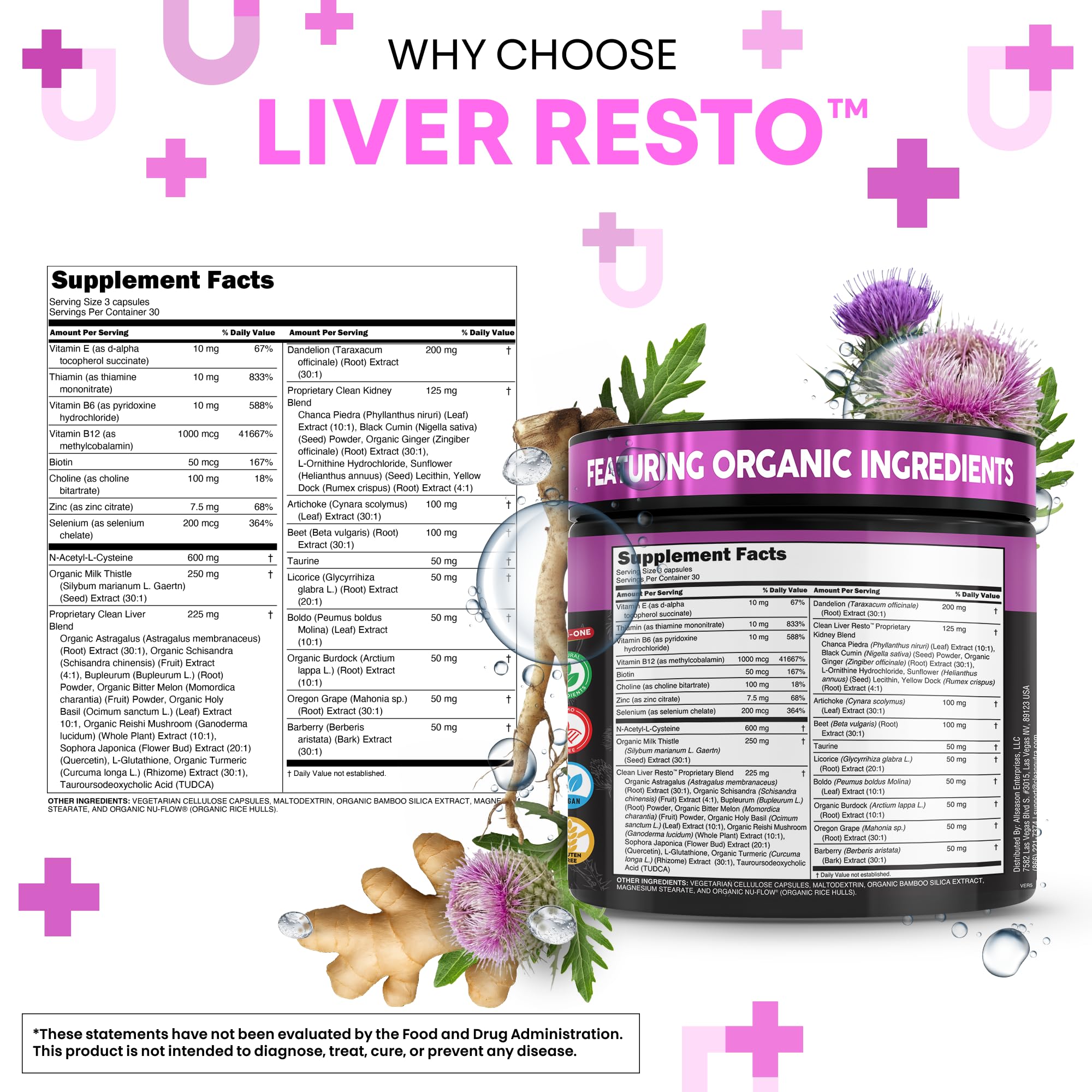 Clean Nutraceuticals Liver Cleanse artichoke extract component for digestive balance.