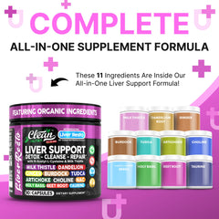 Clean Nutraceuticals Liver Cleanse capsules, convenient daily detox in one serving.