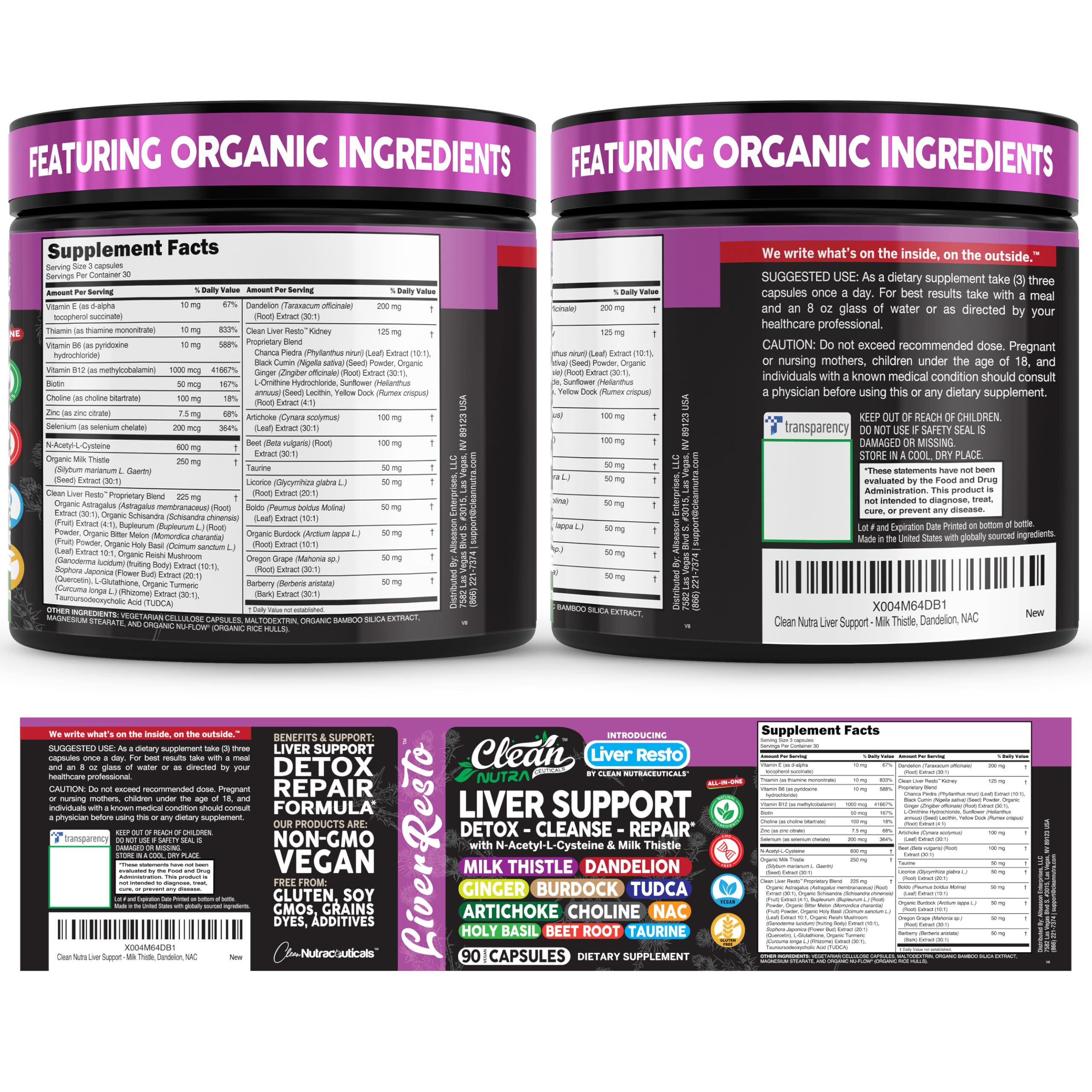 Clean Nutraceuticals Liver Cleanse packaging showcases modern, science-based wellness.