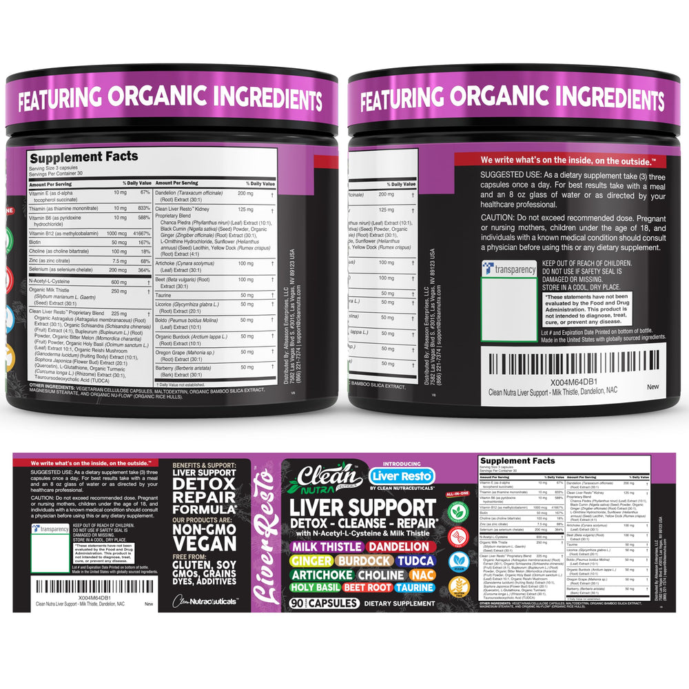 Clean Nutraceuticals Liver Cleanse packaging showcases modern, science-based wellness.