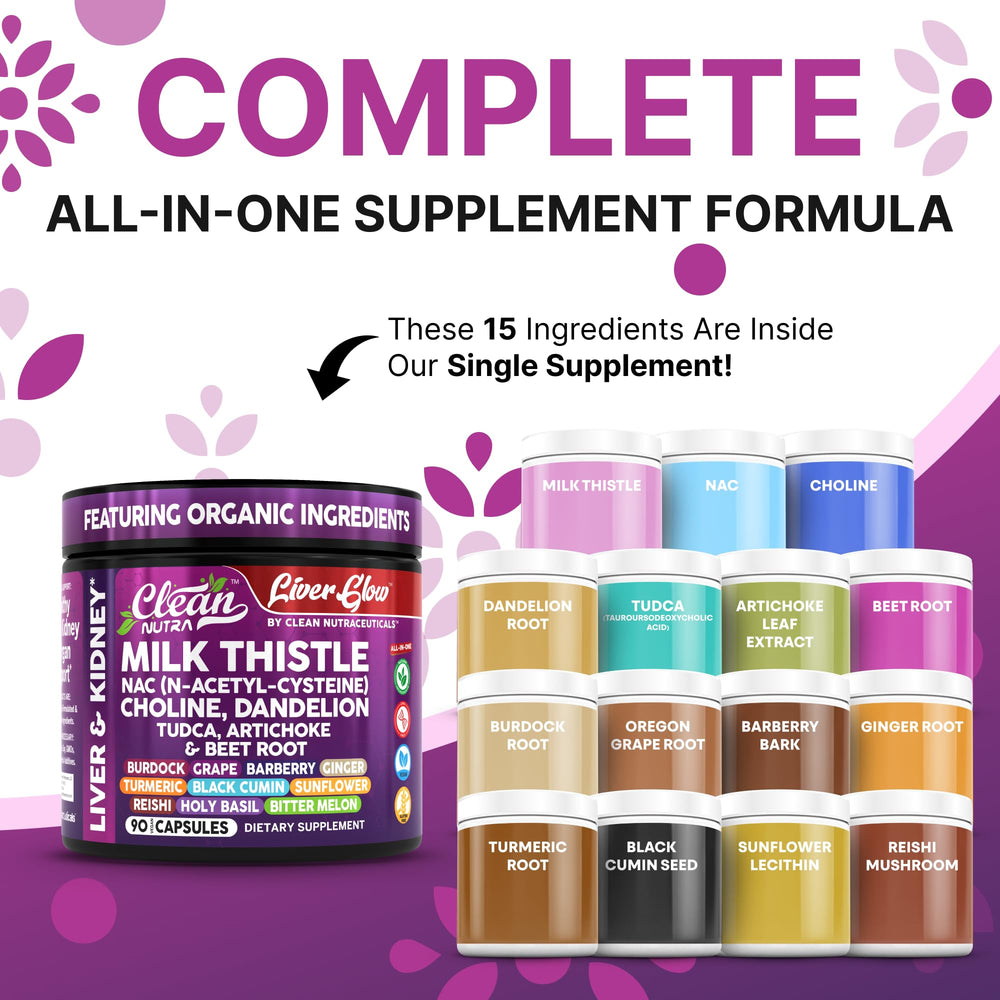Clean Nutraceuticals liver detox capsules on display for smoother digestion and waste clearance
