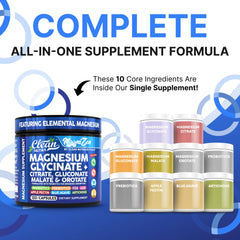 Close-up of Clean Nutraceuticals magnesium capsules, small vegan capsules