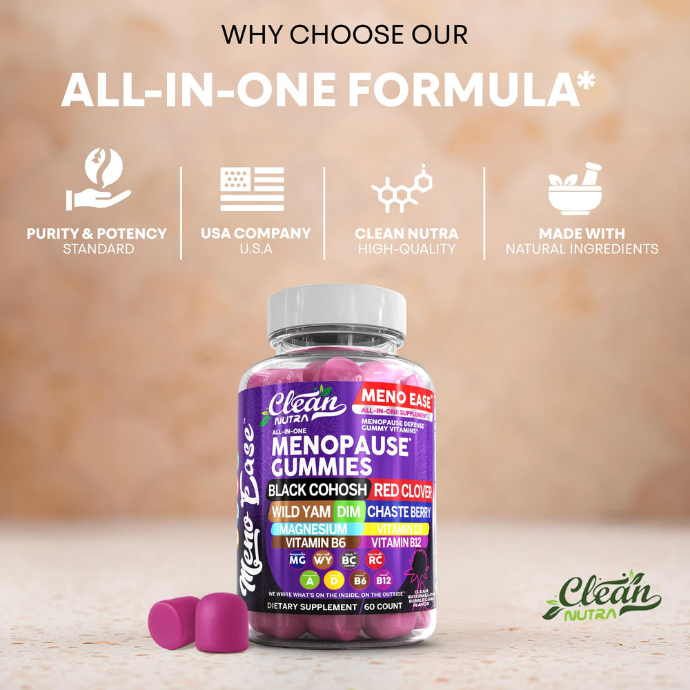 Clean Nutraceuticals Meno Ease D3 B12 B6 blend supports energy.