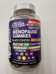 Close-up of Clean Nutraceuticals Meno Ease gummies highlighting soft texture and berry flavor.