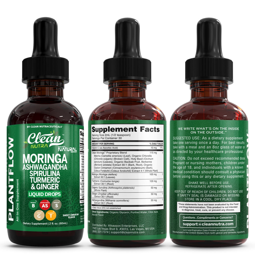 Clean Nutraceuticals Mint-flavored drops in glass vial for refreshing daily use