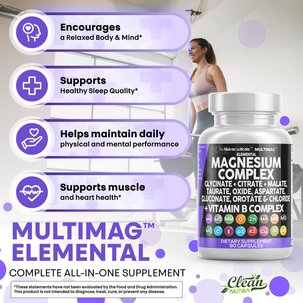 Multimag Tablet Clean Nutraceuticals MultiMag Magnesium Complex – 9 Forms + B Vitamins ...