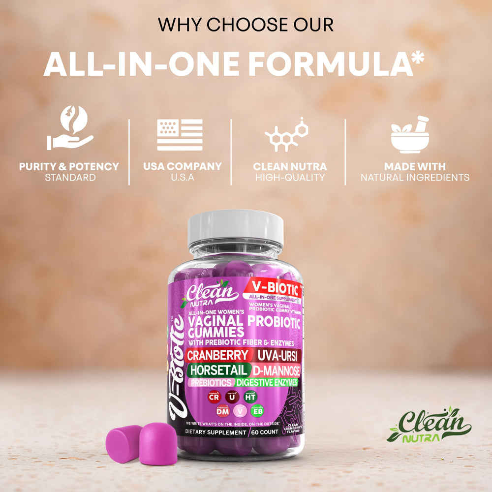 Clean Nutraceuticals Multivitamin women’s combo gummies image illustrating balanced nutrients.