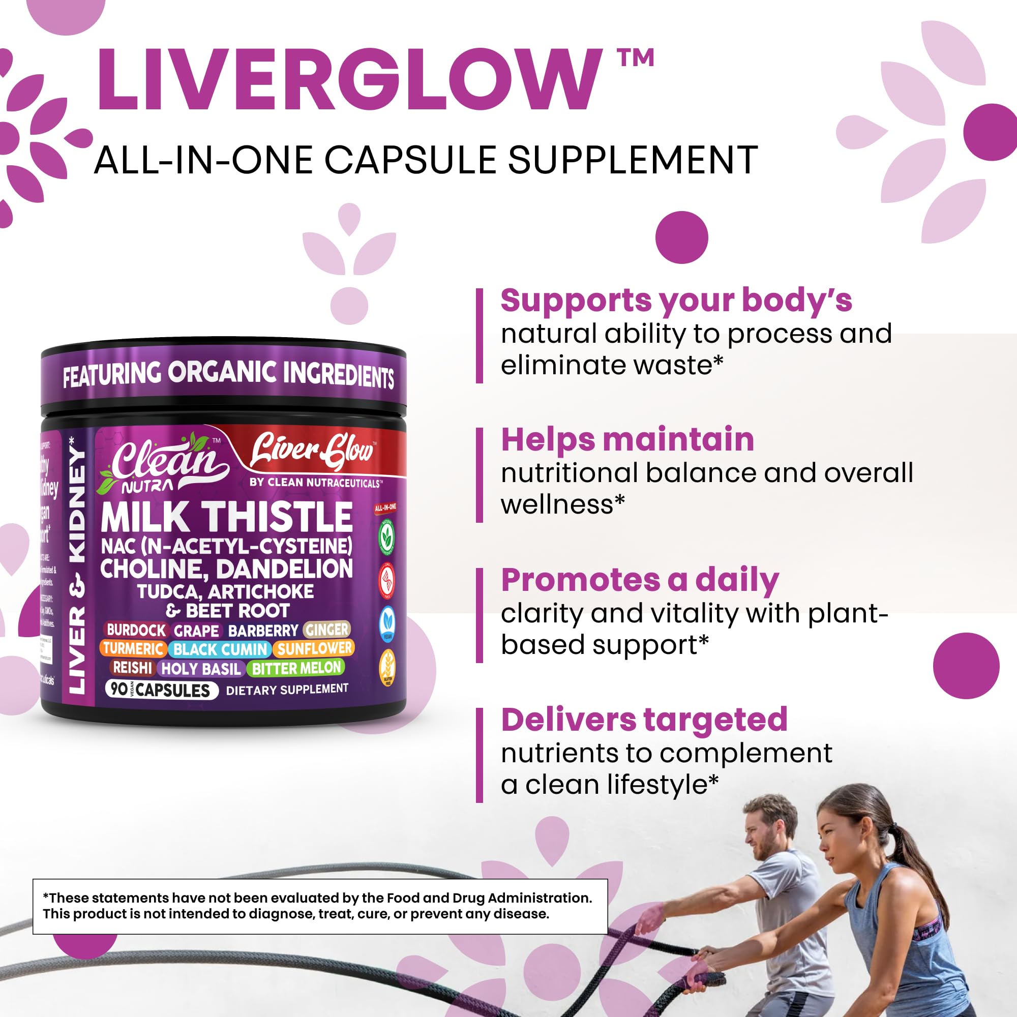Clean Nutraceuticals NAC-choline capsules pictured for everyday energy and metabolic balance