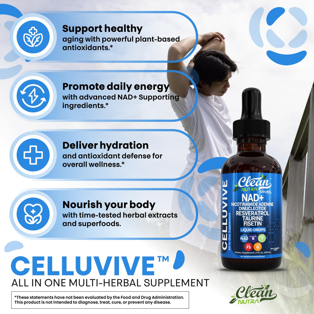 Clean Nutraceuticals NAD Liquid Drops glass packaging preserves freshness and potency