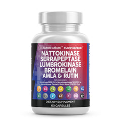 Clean Nutraceuticals nattokinase bottle highlighting enzyme blend for daily wellness support.