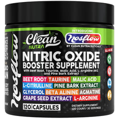Clean Nutraceuticals NosFlow bottle front view showing endurance support potential.