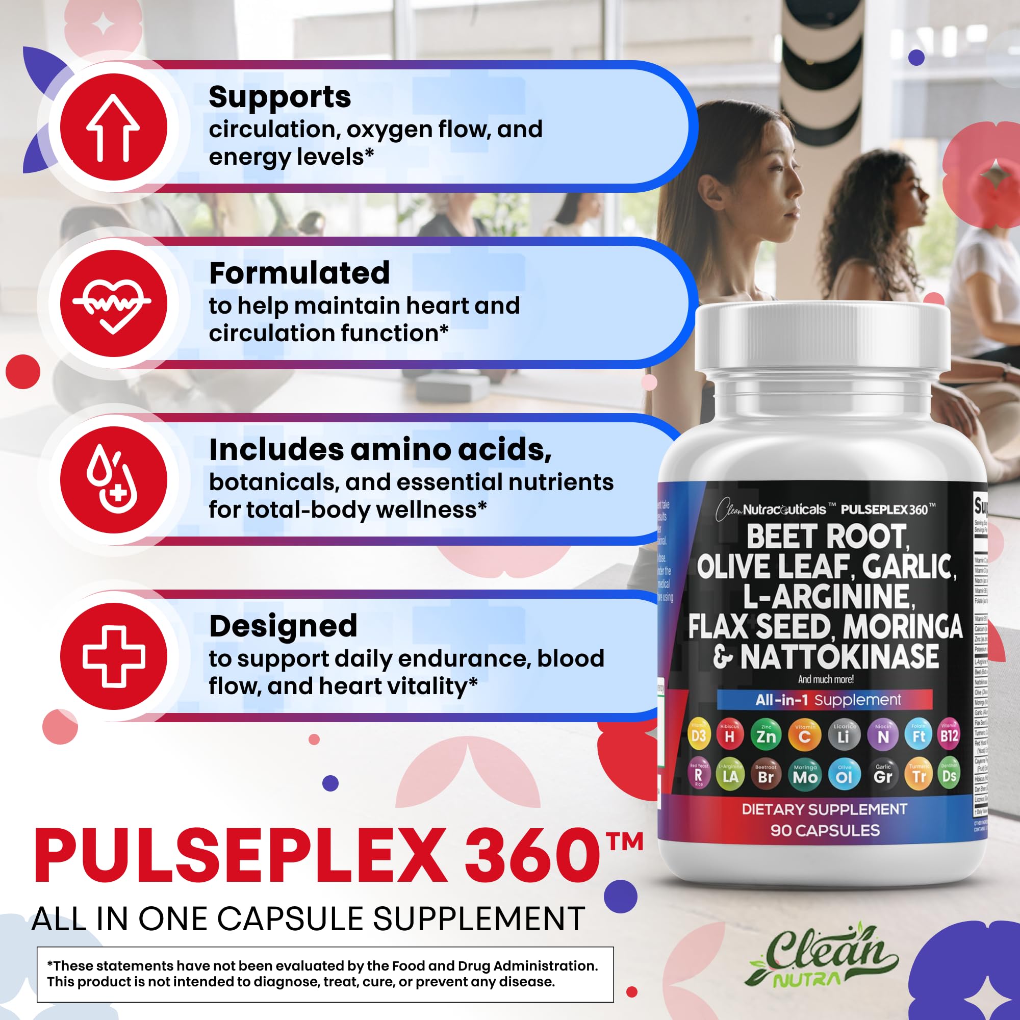 Clean Nutraceuticals omega-3 red yeast rice softgels provide daily nutrient support.