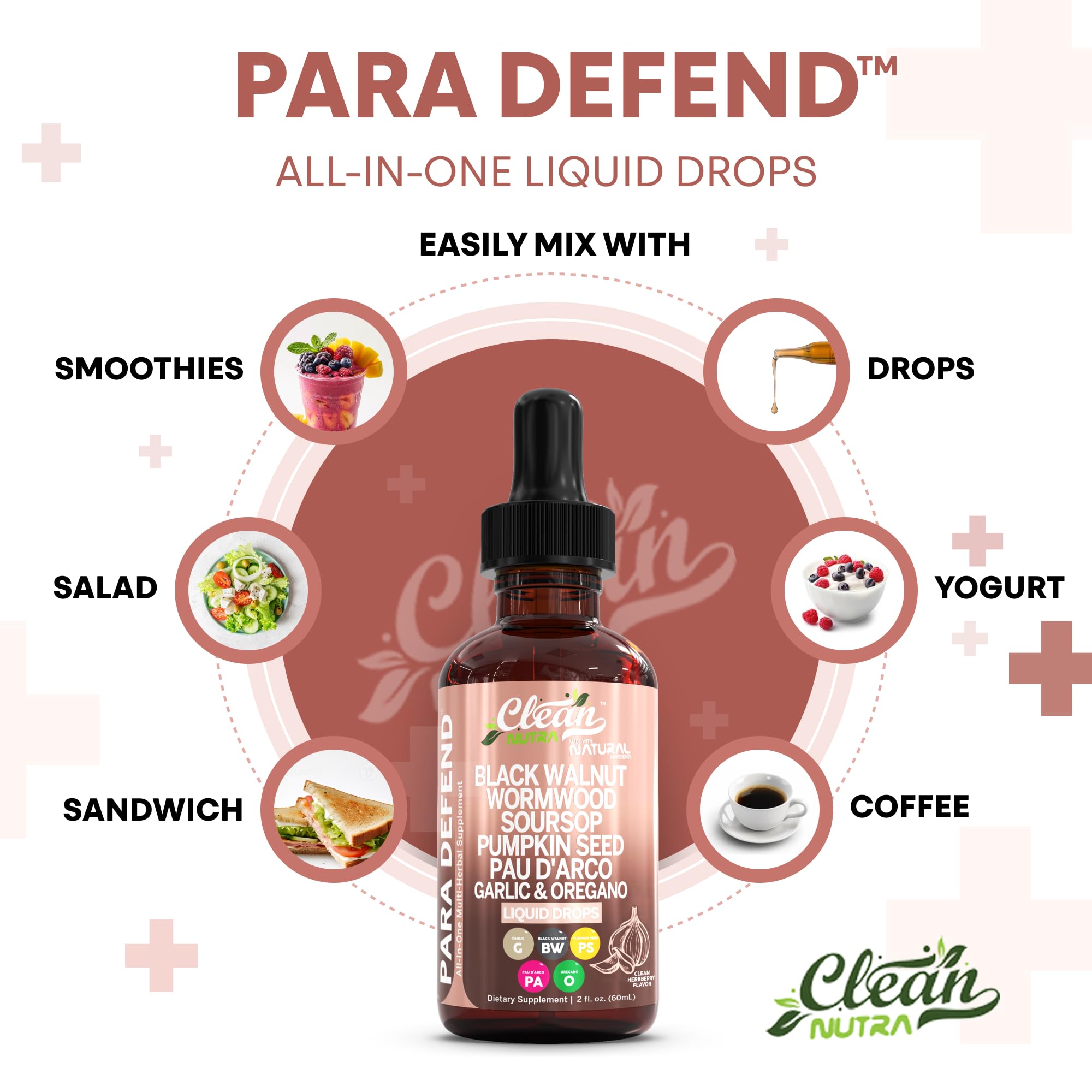 Clean Nutraceuticals Oregano Oil Drops bottle reflects digestive health versatility.