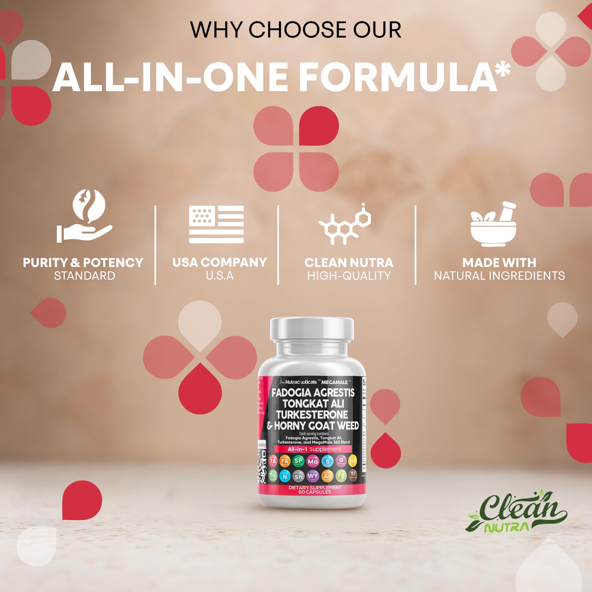 Clean Nutraceuticals packaging and facility label signaling quality and transparency