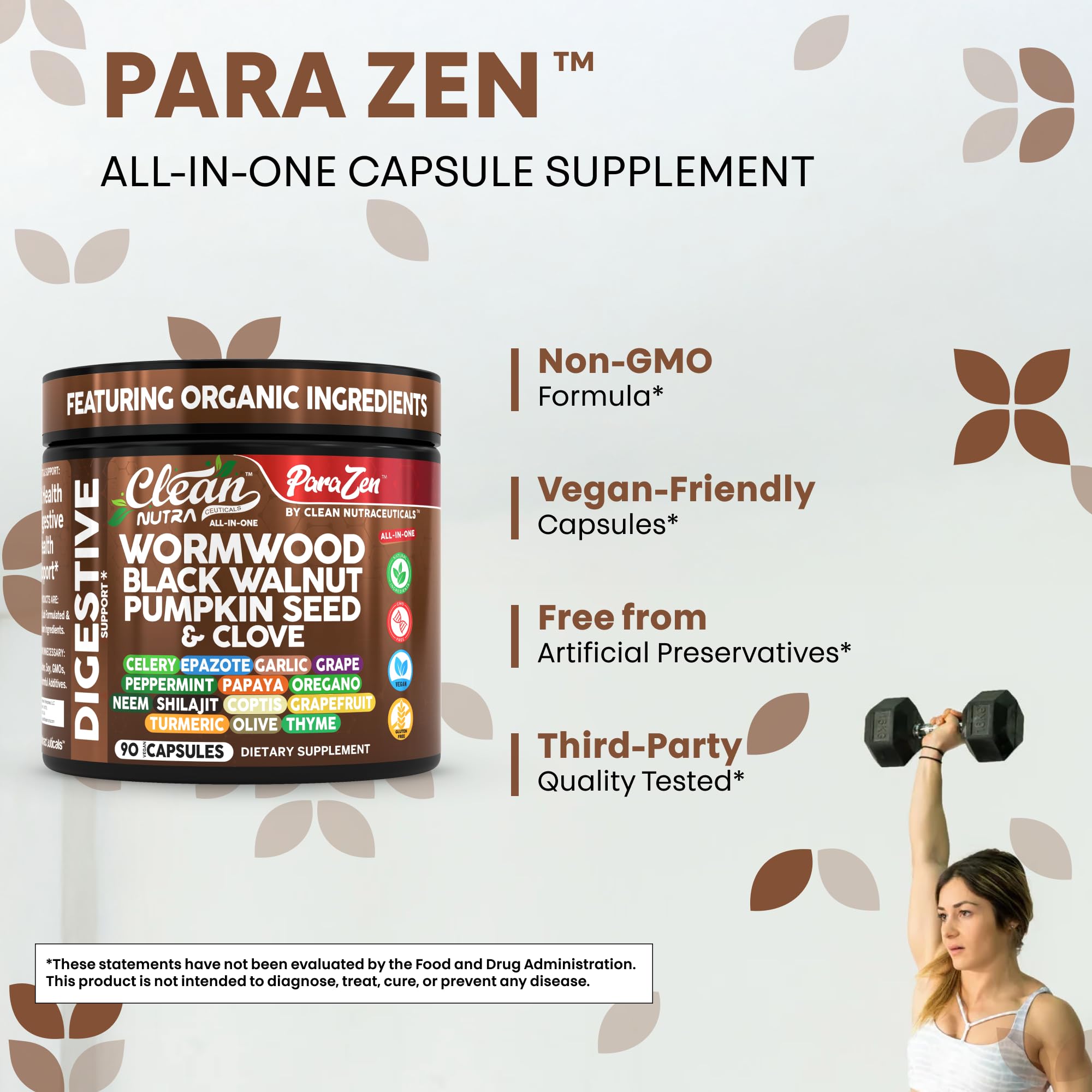 Clean Nutraceuticals papaya seeds capsules with digestive enzymes