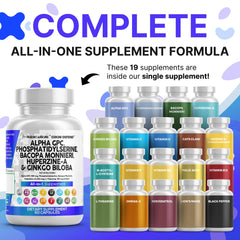 Clean Nutraceuticals phosphatidylserine bacopa ginkgo capsules for brain support.