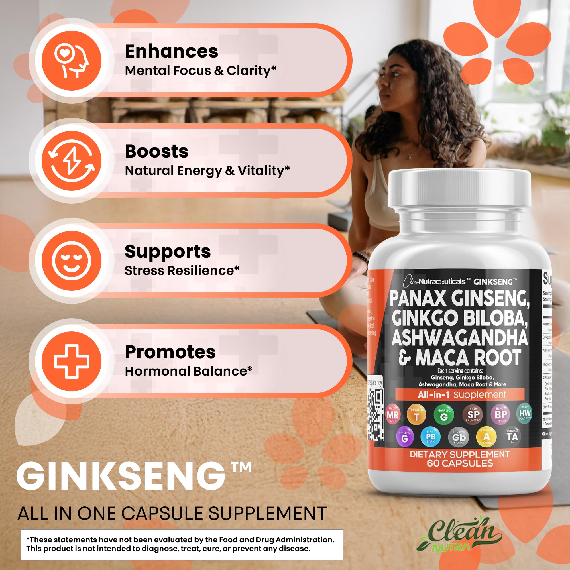 Clean Nutraceuticals Pine Bark extract with garlic and saw palmetto supports overall wellness