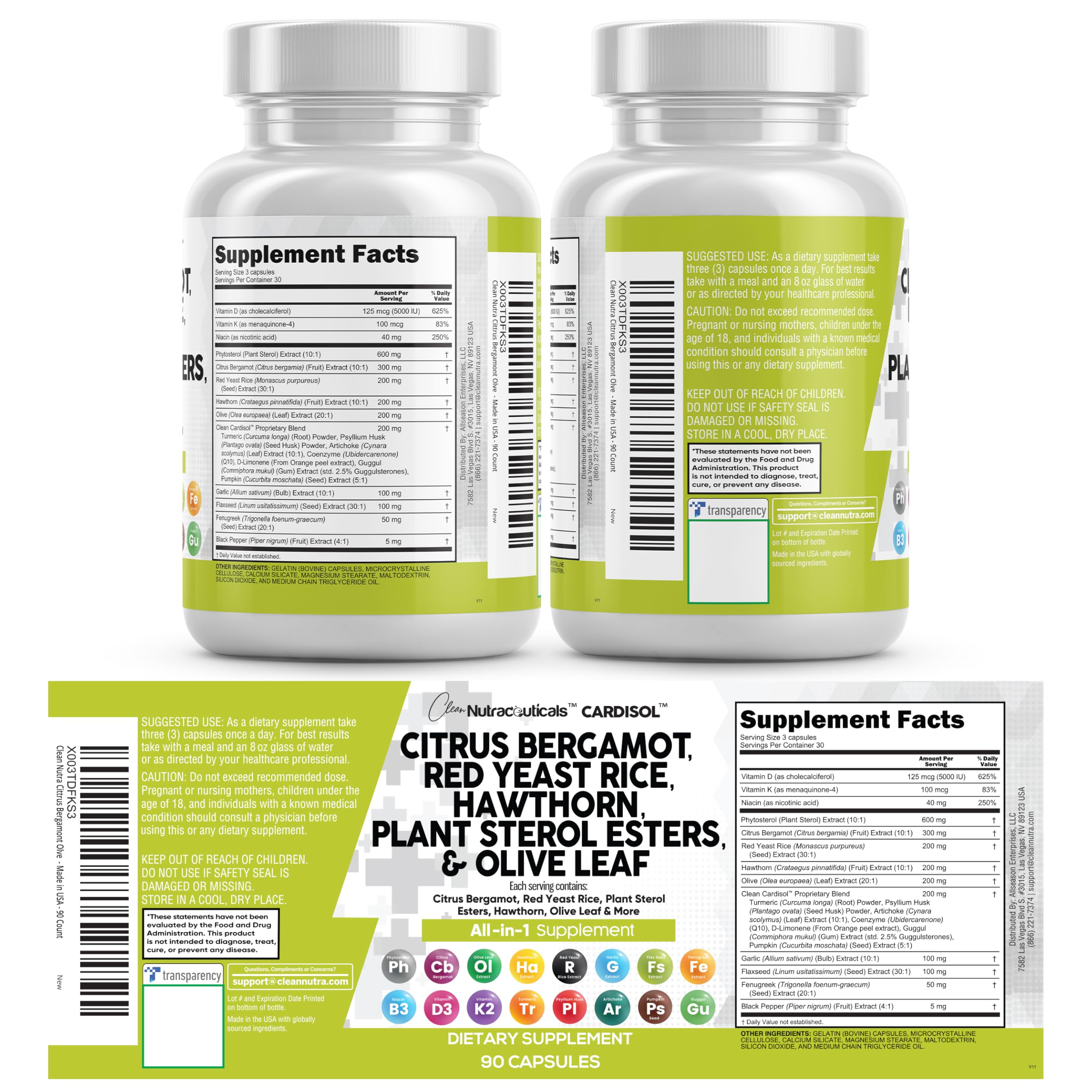 Clean Nutraceuticals Quality Assurance seal on packaging